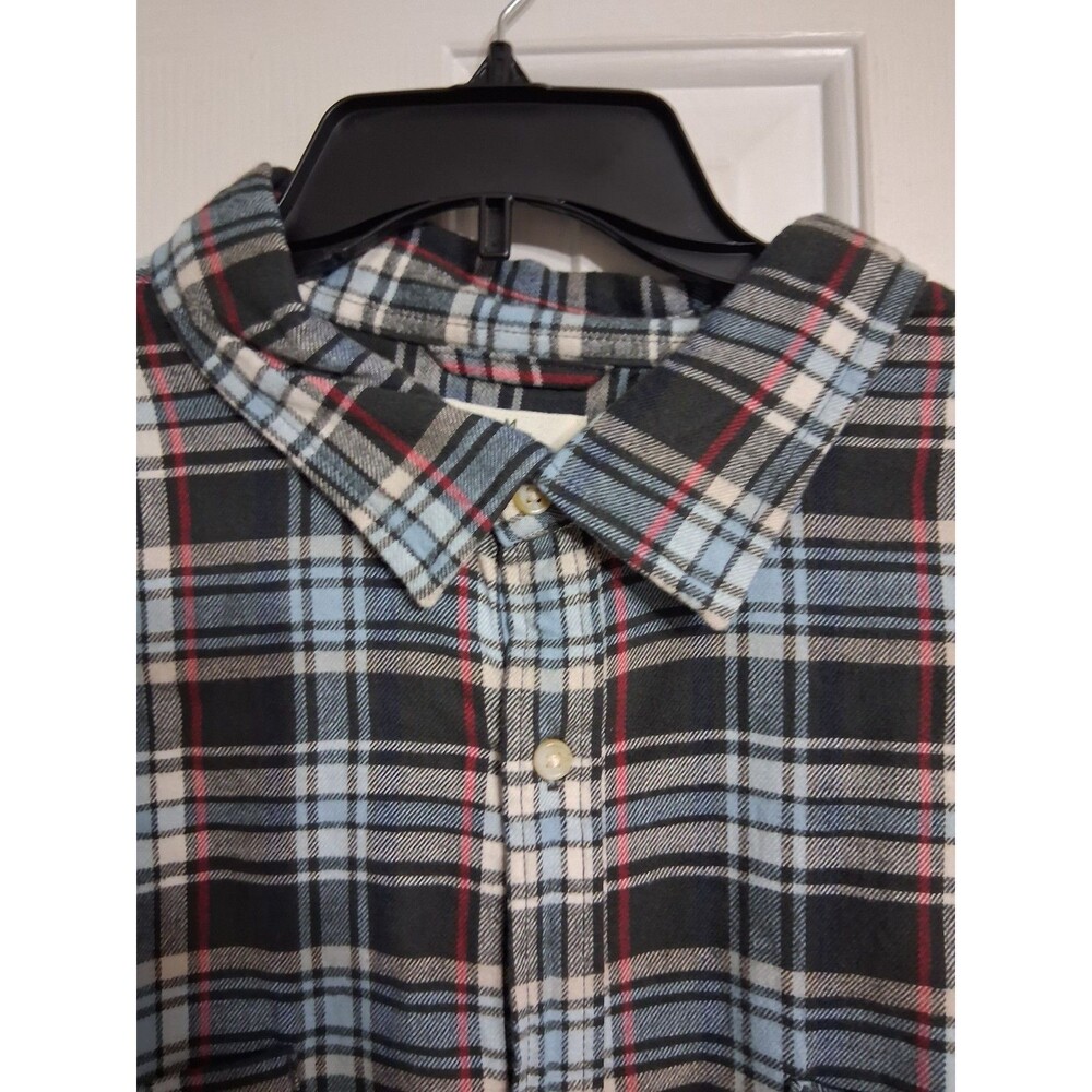 NWT Men's Mutual Weave Blue/Black Plaid Flannel Shirt Size 4XL - Picture 2 of 9